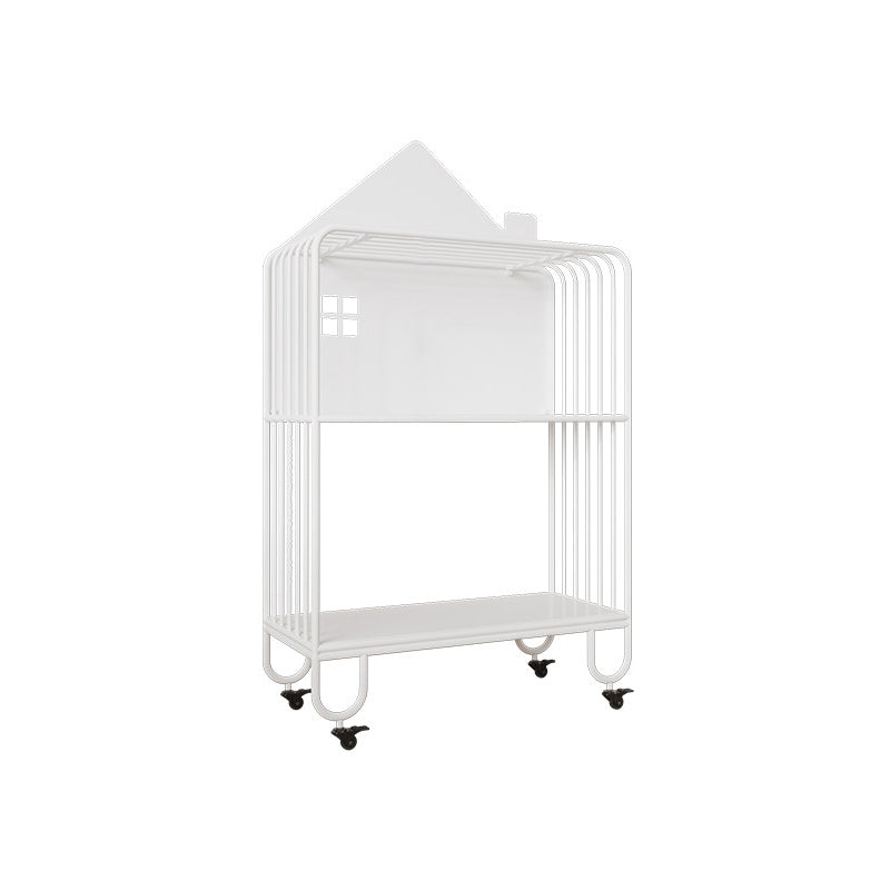 Contemporary Metal Bookshelf Standard Shelves Included Bookcase 24"L x 11"W x 40.6"H White Clearhalo 'Bookcases' 'furn' 'furn_bookcases' 'Furniture' 'Office Furniture' 6507548