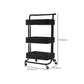 Contemporary Etagere Bookshelf Metal Open Back Bookcase with Shelves