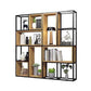 9.84" W Industrial Antique Finish Shelf Bookcase Etagere Metal Bookshelf 63"L x 9.8"W x 63"H Clearhalo 'Bookcases' 'furn' 'furn_bookcases' 'Furniture' 'Office Furniture' 6507600
