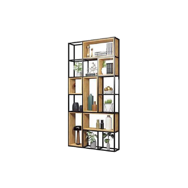 9.84" W Industrial Antique Finish Shelf Bookcase Etagere Metal Bookshelf 47.2"L x 9.8"W x 94.5"H Clearhalo 'Bookcases' 'furn' 'furn_bookcases' 'Furniture' 'Office Furniture' 6507612