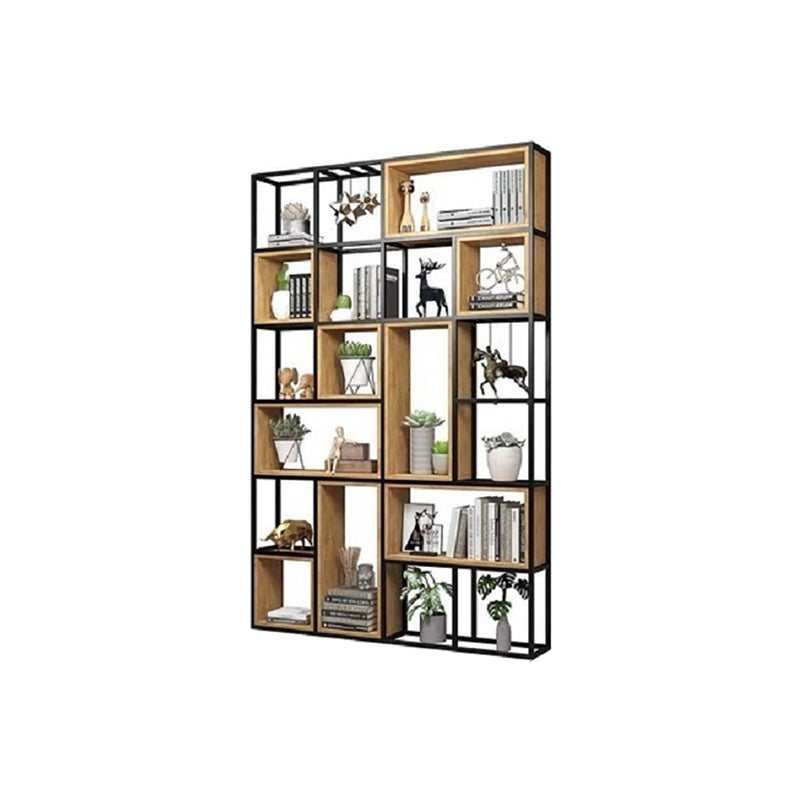 9.84" W Industrial Antique Finish Shelf Bookcase Etagere Metal Bookshelf 63"L x 9.8"W x 94.5"H Clearhalo 'Bookcases' 'furn' 'furn_bookcases' 'Furniture' 'Office Furniture' 6507613