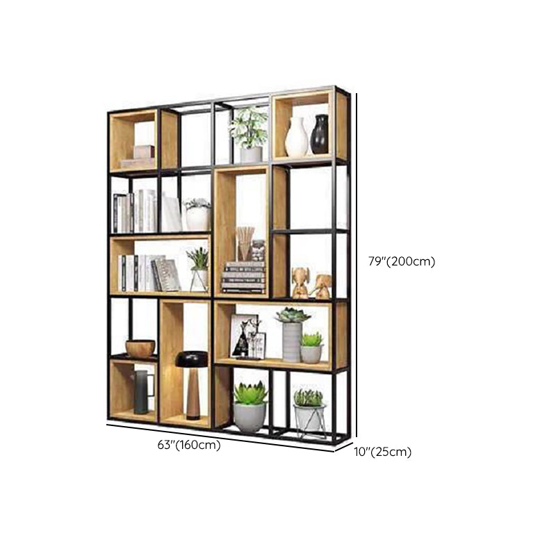 9.84" W Industrial Antique Finish Shelf Bookcase Etagere Metal Bookshelf Clearhalo 'Bookcases' 'furn' 'furn_bookcases' 'Furniture' 'Office Furniture' 6507620