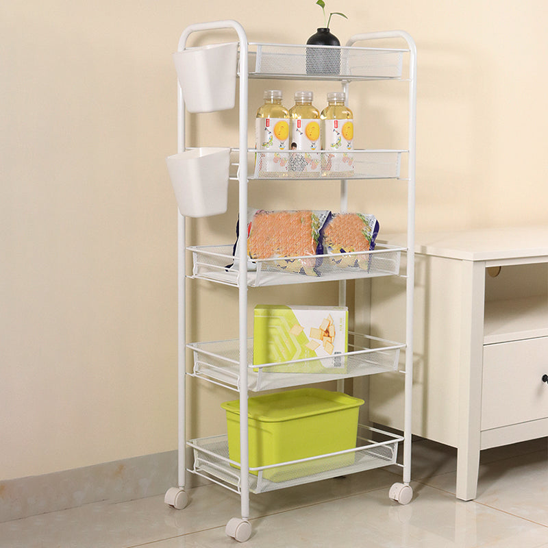 Standard Metal Bookshelf Contemporary Open Back Bookcase with Shelves