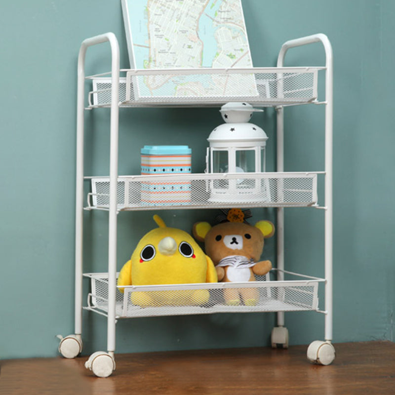 Standard Metal Bookshelf Contemporary Open Back Bookcase with Shelves