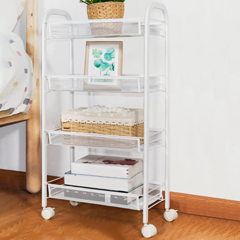 Standard Metal Bookshelf Contemporary Open Back Bookcase with Shelves