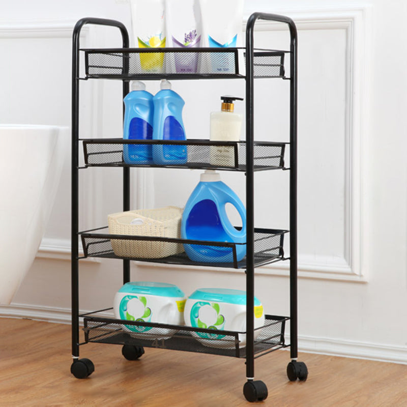 Standard Metal Bookshelf Contemporary Open Back Bookcase with Shelves