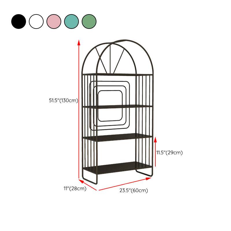 Moderne metalen boekenkast Standaard Open Back boekenplank met planken