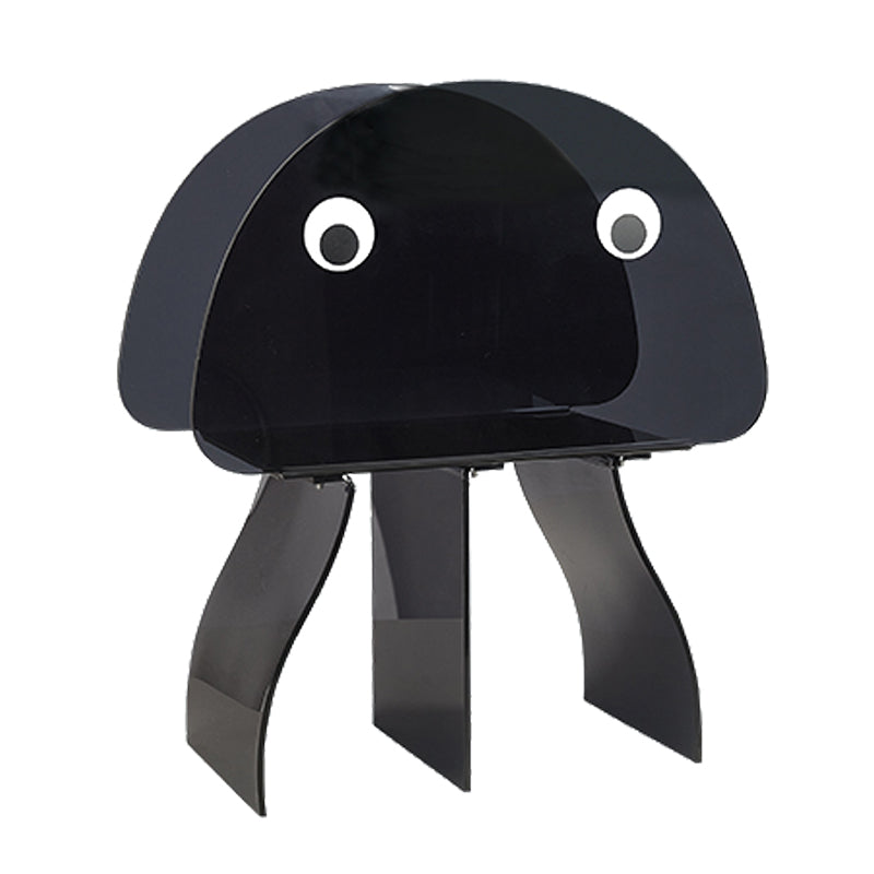 Modern Antique Finish Shelf Bookcase Acrylic Geometric Bookshelf