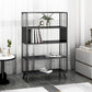 11" W Glam Antique Finish Shelf Bookcase Etagere Metal Bookshelf