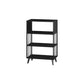 11" W Glam Antique Finish Shelf Bookcase Etagere Metal Bookshelf