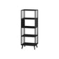 11" W Glam Antique Finish Shelf Bookcase Etagere Metal Bookshelf