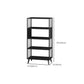 11" W Glam Antique Finish Shelf Bookcase Etagere Metal Bookshelf