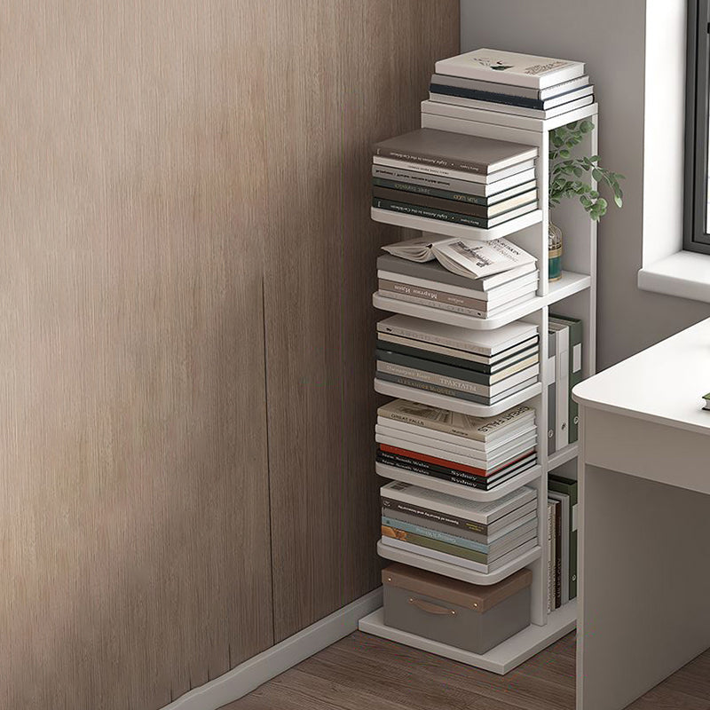 Modern Engineered Wood Bookshelf Standard Bookcase with Shelves 13.8"L x 13.8"W x 42.5"H White Clearhalo 'Bookcases' 'furn' 'furn_bookcases' 'Furniture' 'Office Furniture' 6507814