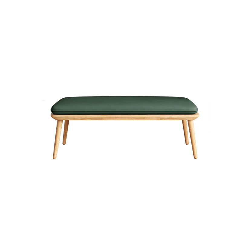 Bedroom Bench Mid-Century Modern Seating Bench with Cushioned Green Clearhalo 'Benches' 'Chairs & Seating' 'furn' 'furn_benches' 'Furniture' 'Living Room Furniture' 6508135