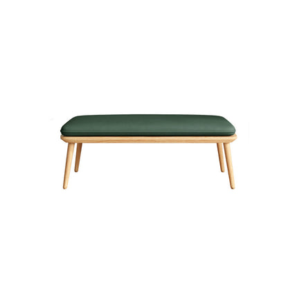 Bedroom Bench Mid-Century Modern Seating Bench with Cushioned Green Clearhalo 'Benches' 'Chairs & Seating' 'furn' 'furn_benches' 'Furniture' 'Living Room Furniture' 6508135