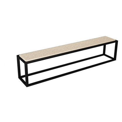 Contemporary Upholstered Bench Home Rectangle Seating Bench with Black Legs Clearhalo 'Benches' 'Chairs & Seating' 'furn' 'furn_benches' 'Furniture' 'Living Room Furniture' 6508165
