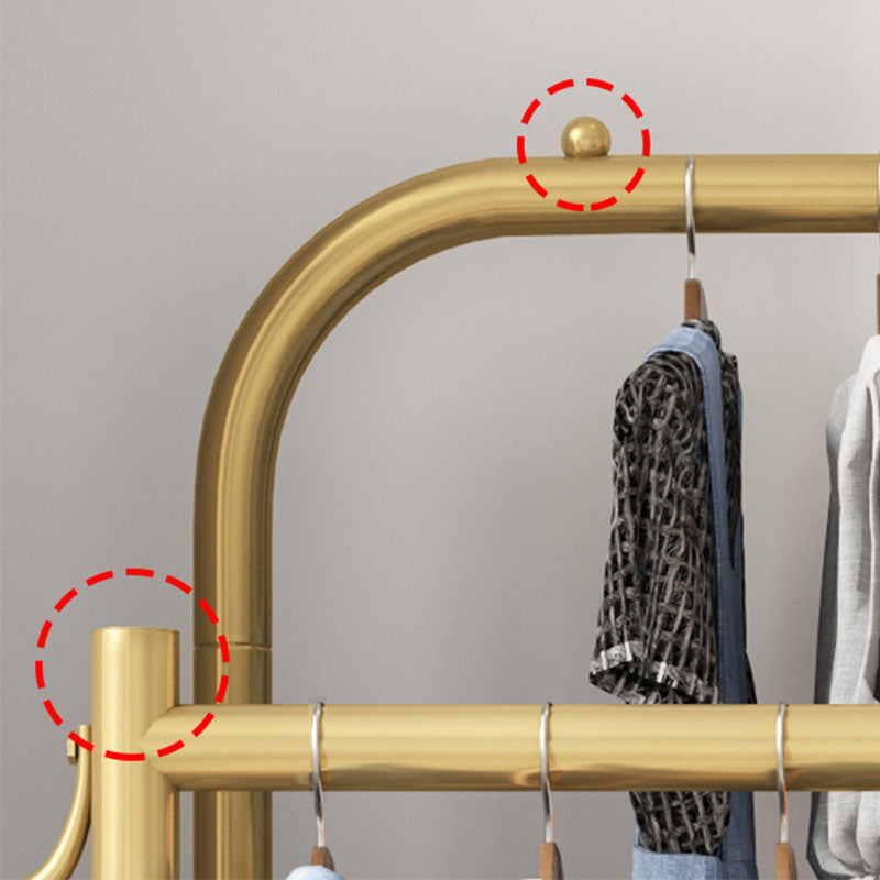 Estante de pelaje de estilo industrial Pure Color Free Standing Metallic Coat Rack