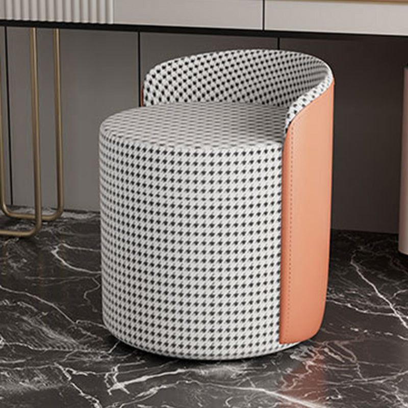 Contemporary Tear Resistant Pouf Round Grey Pouf for Living Room Black 1 Piece Clearhalo 'furn' 'furn_ottomans_poufs' 'Furniture' 'Living Room Furniture' 'Ottomans & Poufs' 'ottomans_poufs' 6508315