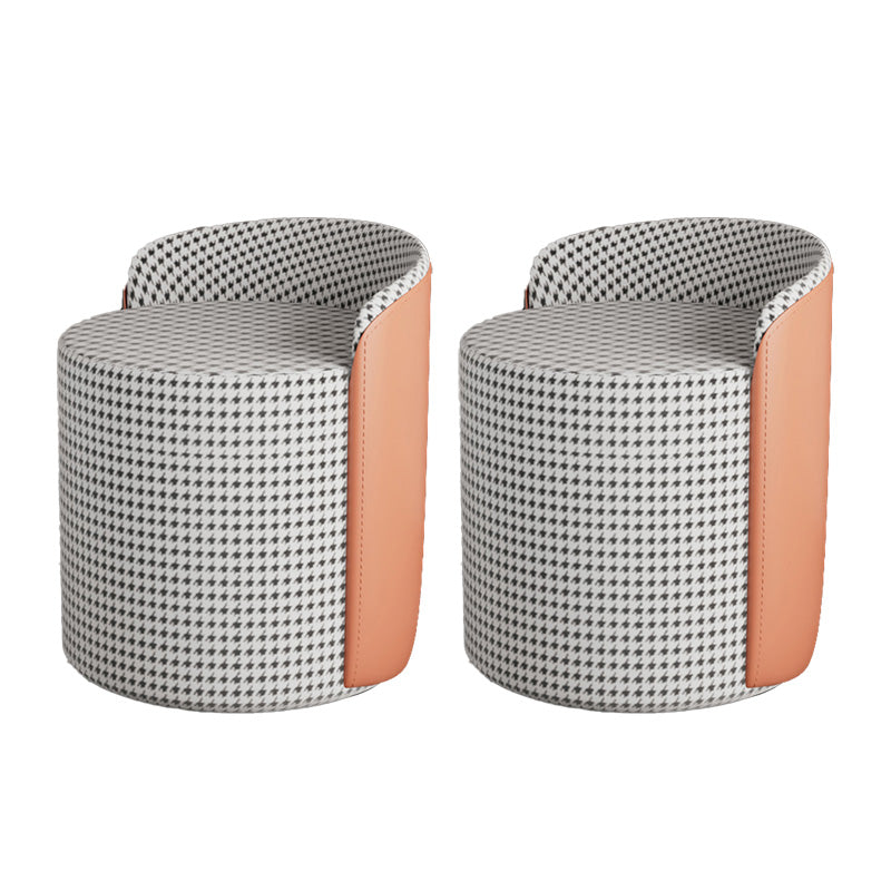 Contemporary Tear Resistant Pouf Round Grey Pouf for Living Room Black 2 Piece Set Clearhalo 'furn' 'furn_ottomans_poufs' 'Furniture' 'Living Room Furniture' 'Ottomans & Poufs' 'ottomans_poufs' 6508316