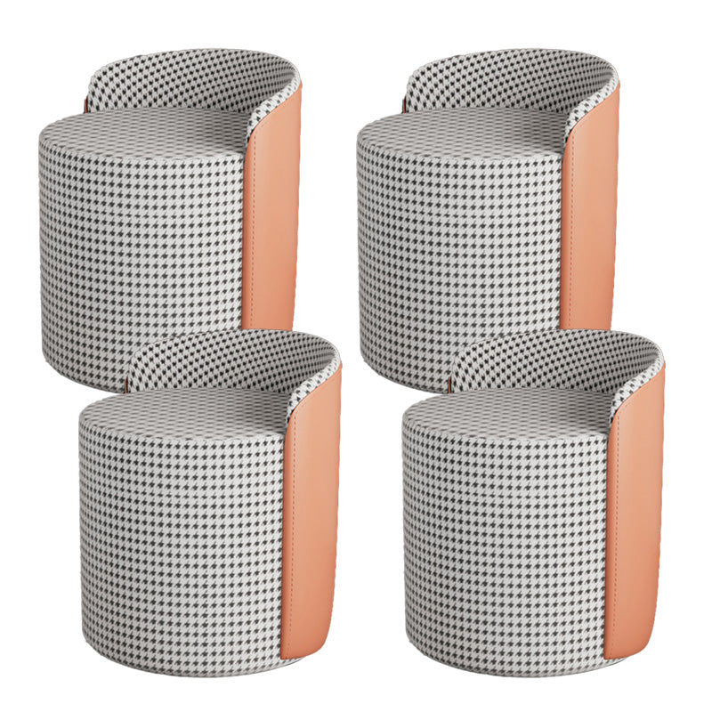 Contemporary Tear Resistant Pouf Round Grey Pouf for Living Room Black 4 Piece Set Clearhalo 'furn' 'furn_ottomans_poufs' 'Furniture' 'Living Room Furniture' 'Ottomans & Poufs' 'ottomans_poufs' 6508319