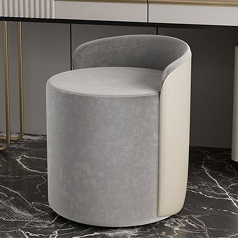 Contemporary Tear Resistant Pouf Round Grey Pouf for Living Room Grey 1 Piece Clearhalo 'furn' 'furn_ottomans_poufs' 'Furniture' 'Living Room Furniture' 'Ottomans & Poufs' 'ottomans_poufs' 6508320