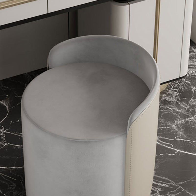 Contemporary Tear Resistant Pouf Round Grey Pouf for Living Room Clearhalo 'furn' 'furn_ottomans_poufs' 'Furniture' 'Living Room Furniture' 'Ottomans & Poufs' 'ottomans_poufs' 6508321