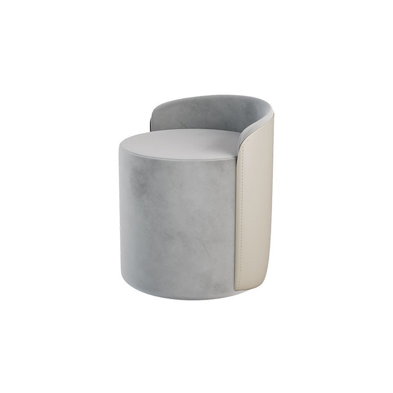 Contemporary Tear Resistant Pouf Round Grey Pouf for Living Room Clearhalo 'furn' 'furn_ottomans_poufs' 'Furniture' 'Living Room Furniture' 'Ottomans & Poufs' 'ottomans_poufs' 6508323
