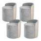 Contemporary Tear Resistant Pouf Round Grey Pouf for Living Room Grey 4 Piece Set Clearhalo 'furn' 'furn_ottomans_poufs' 'Furniture' 'Living Room Furniture' 'Ottomans & Poufs' 'ottomans_poufs' 6508324