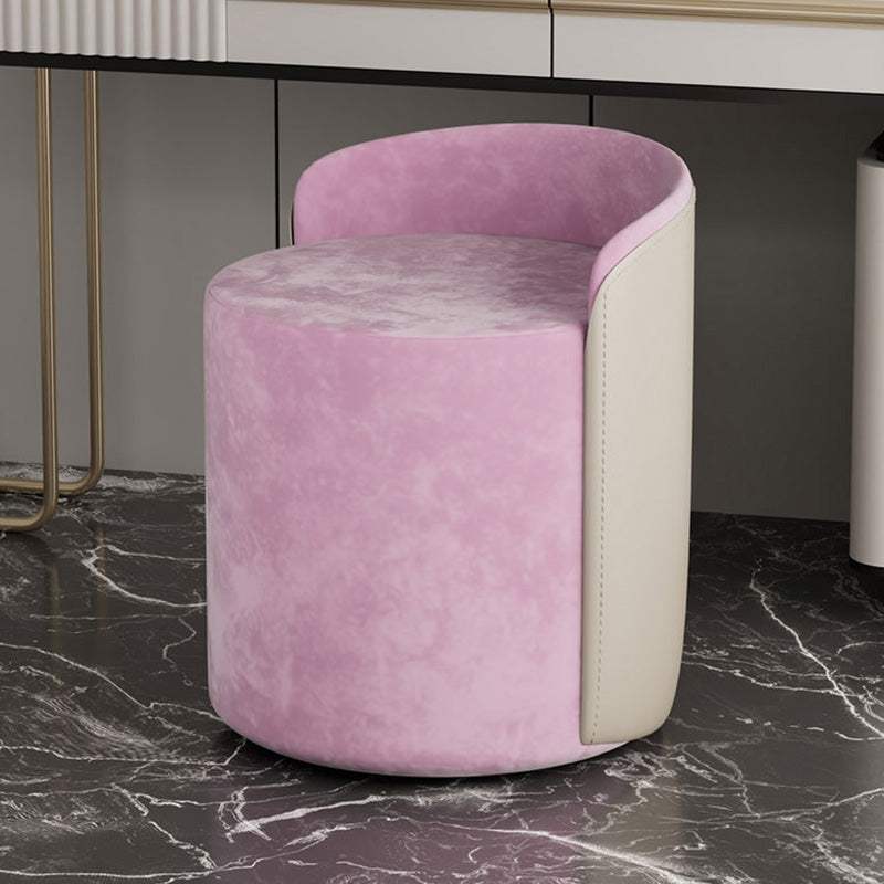 Contemporary Tear Resistant Pouf Round Grey Pouf for Living Room Pink 1 Piece Clearhalo 'furn' 'furn_ottomans_poufs' 'Furniture' 'Living Room Furniture' 'Ottomans & Poufs' 'ottomans_poufs' 6508326