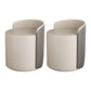 Contemporary Tear Resistant Pouf Round Grey Pouf for Living Room Beige 2 Piece Set Clearhalo 'furn' 'furn_ottomans_poufs' 'Furniture' 'Living Room Furniture' 'Ottomans & Poufs' 'ottomans_poufs' 6508330