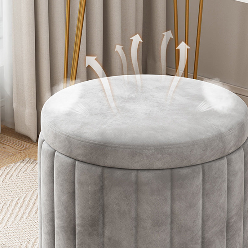 Velvet Ottoman Whole Colored Cylinder Shape Fade Resistant Ottoman with Storage Clearhalo 'furn' 'furn_ottomans_poufs' 'Furniture' 'Living Room Furniture' 'Ottomans & Poufs' 'ottomans_poufs' 6508379
