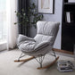 Modern Upholstered Rocker Chair Spindle Rocker Chair with Metal Frame Grey Rocking Chair Clearhalo 'Chairs & Seating' 'furn' 'furn_rocking_chairs' 'Furniture' 'Living Room Furniture' 'Rocking Chairs' 'rocking_chairs' 6508452