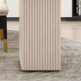 Glam 23.6" Wide Writing Desk Stone Office Desk in White with Drawers Clearhalo 'furn' 'furn_office_desk' 'Furniture' 'Office Desks' 'Office Furniture' 'office_desk' 6510484