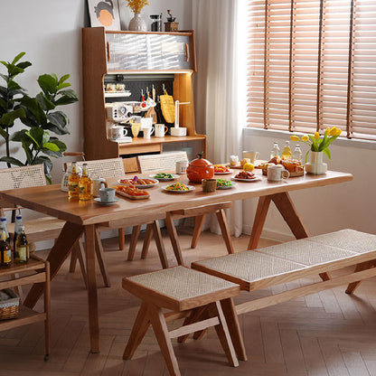 Tavolo da pranzo rettangolare con base marrone Tavolo moderno in pino per cucina