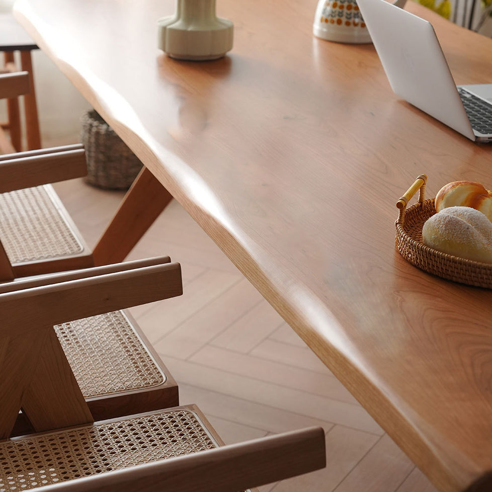 Tavolo da pranzo rettangolare con base marrone Tavolo moderno in pino per cucina