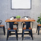 Indoor Rectangle Table with Metal Base Industrial Brown Wood Top Dining Table 70.9"L x 31.5"W x 29.5"H Without Chairs Clearhalo 'Dining Tables & Seating' 'Dining Tables' 'dining_table' 'furn' 'furn_dining_table' 'Furniture' 'Kitchen & Dining Furniture' 6512590