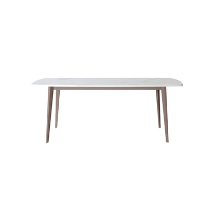 Traditional Luxury Rectangle Dining Table Stone Top Table for Home Without Chairs Clearhalo 'Dining Tables & Seating' 'Dining Tables' 'dining_table' 'furn' 'furn_dining_table' 'Furniture' 'Kitchen & Dining Furniture' 6512604