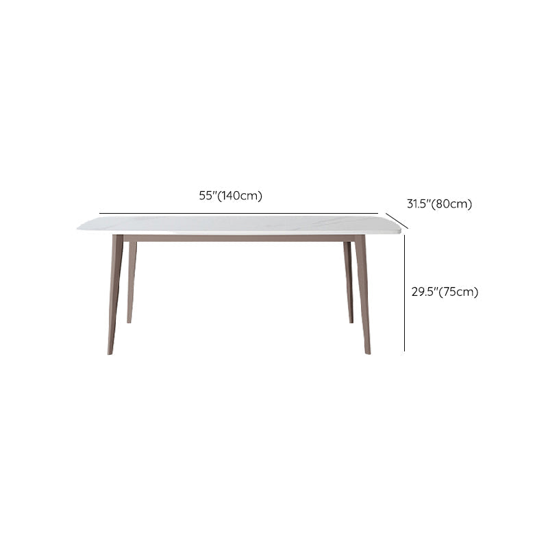 Traditional Luxury Rectangle Dining Table Stone Top Table for Home Clearhalo 'Dining Tables & Seating' 'Dining Tables' 'dining_table' 'furn' 'furn_dining_table' 'Furniture' 'Kitchen & Dining Furniture' 6512612