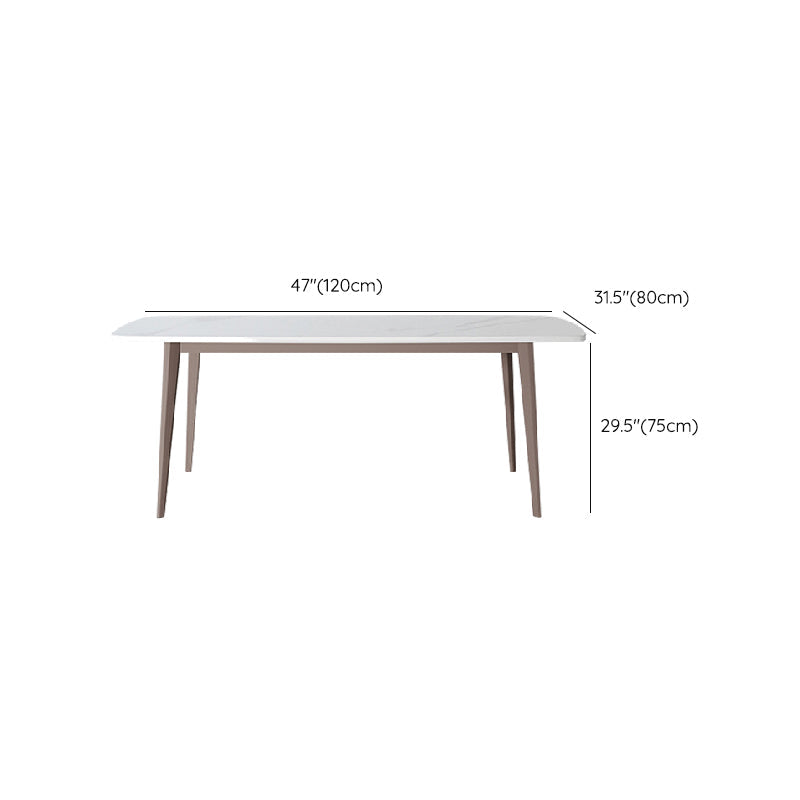 Traditional Luxury Rectangle Dining Table Stone Top Table for Home Clearhalo 'Dining Tables & Seating' 'Dining Tables' 'dining_table' 'furn' 'furn_dining_table' 'Furniture' 'Kitchen & Dining Furniture' 6512617