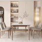 Mid-Century Dining Table for Home White Stone Table with Wooden Legs Clearhalo 'Dining Tables & Seating' 'Dining Tables' 'dining_table' 'furn' 'furn_dining_table' 'Furniture' 'Kitchen & Dining Furniture' 6512618
