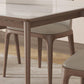 Mid-Century Dining Table for Home White Stone Table with Wooden Legs Clearhalo 'Dining Tables & Seating' 'Dining Tables' 'dining_table' 'furn' 'furn_dining_table' 'Furniture' 'Kitchen & Dining Furniture' 6512626