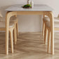 Mid-Century Dining Table with Ash Wood Frame White Stone Top Table for Home Clearhalo 'Dining Tables & Seating' 'Dining Tables' 'dining_table' 'furn' 'furn_dining_table' 'Furniture' 'Kitchen & Dining Furniture' 6512656