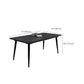 Contemporary Rectangle Dining Table Sintered Stone Dining Table in Black Clearhalo 'Dining Tables & Seating' 'Dining Tables' 'dining_table' 'furn' 'furn_dining_table' 'Furniture' 'Kitchen & Dining Furniture' 6512684