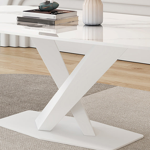 Modern Pedestal Dining Table Rectangle Stone Dining Table for Dining Room Clearhalo 'Dining Tables & Seating' 'Dining Tables' 'dining_table' 'furn' 'furn_dining_table' 'Furniture' 'Kitchen & Dining Furniture' 6512693