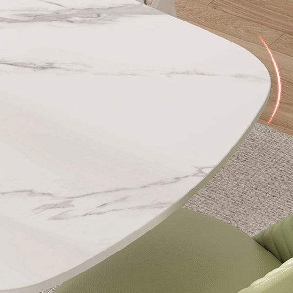 Modern Pedestal Dining Table Rectangle Stone Dining Table for Dining Room Clearhalo 'Dining Tables & Seating' 'Dining Tables' 'dining_table' 'furn' 'furn_dining_table' 'Furniture' 'Kitchen & Dining Furniture' 6512694