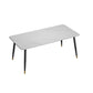 Table de salle à manger rectangulaire moderne, finition mate, table de dinette en pierre
