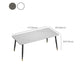 Table de salle à manger rectangulaire moderne, finition mate, table de dinette en pierre