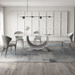 Contemporary Style Rectangle Table Sintered Stone Table with Metal Legs for Home 55.1"L x 31.5"W x 29.5"H Without Chairs Clearhalo 'Dining Tables & Seating' 'Dining Tables' 'dining_table' 'furn' 'furn_dining_table' 'Furniture' 'Kitchen & Dining Furniture' 6512781