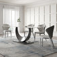 Contemporary Style Rectangle Table Sintered Stone Table with Metal Legs for Home 70.9"L x 35.4"W x 29.5"H Without Chairs Clearhalo 'Dining Tables & Seating' 'Dining Tables' 'dining_table' 'furn' 'furn_dining_table' 'Furniture' 'Kitchen & Dining Furniture' 6512785