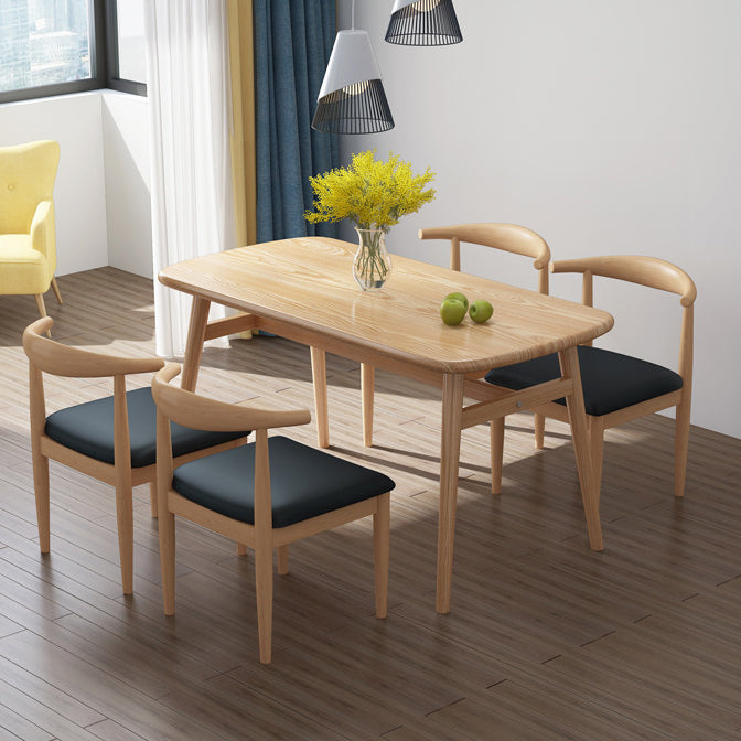 Light Wood Finish Table Modern Rectangle Dining Table for Home Clearhalo 'Dining Tables & Seating' 'Dining Tables' 'dining_table' 'furn' 'furn_dining_table' 'Furniture' 'Kitchen & Dining Furniture' 6512807